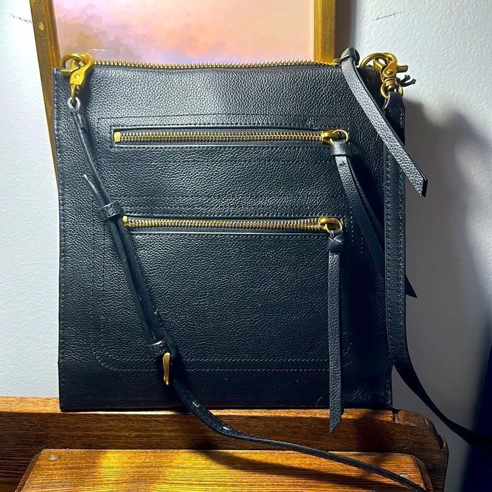 Botkier Chelsea Pebbled Leather Crossbody Bag With Gold Hardware.